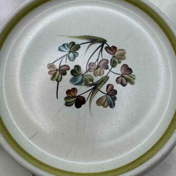 Denby England "Shamrock" pattern stoneware 6.5" side plates. Set of 7. - Picture 5 of 5